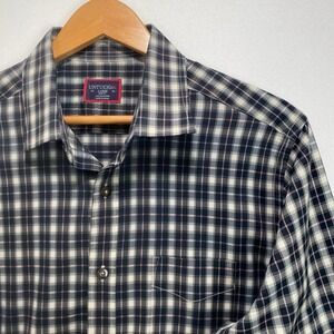 UNTUCKit Mens Large Slim Fit Plaid‎ Long Sleeve Button Down Shirt Casual